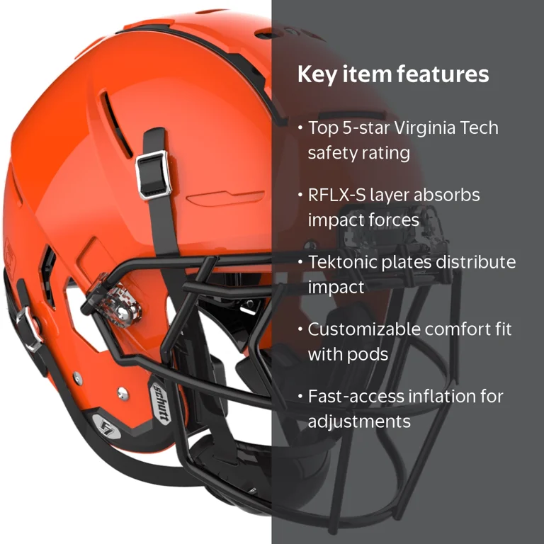 ヘルメット Schutt F7 2.0(2025) Size: L Schutt F7 2.0 Adult Football Helmet, Size Large, Orange - Walmart.com