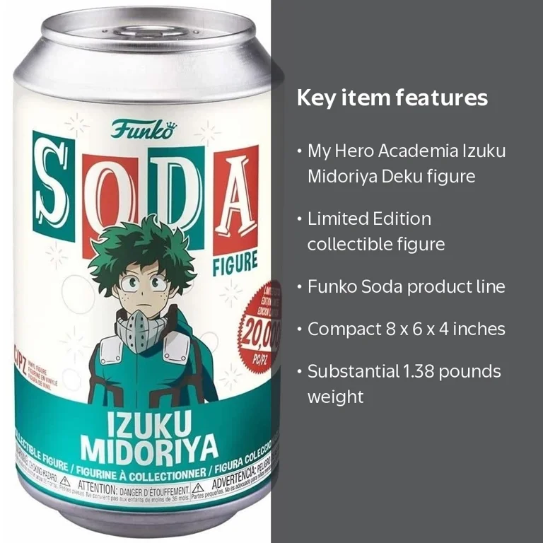 Funko Soda My Hero Izuku Midoriya Academia Deku Anime Limited