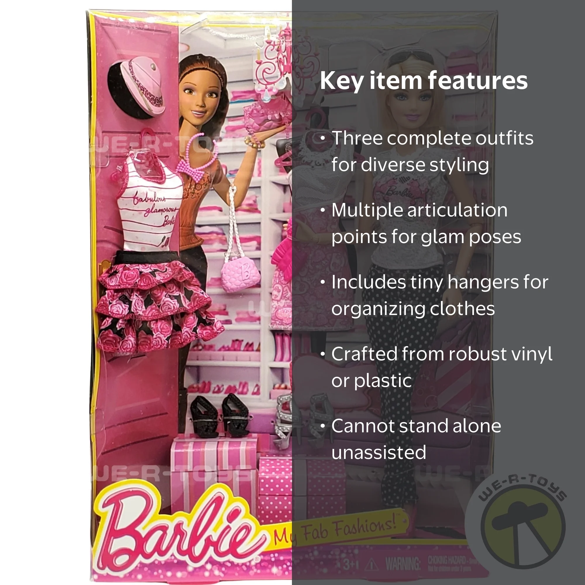 Barbie My Fab Fashions! Doll & Fashion Set 2013 Mattel BFW21