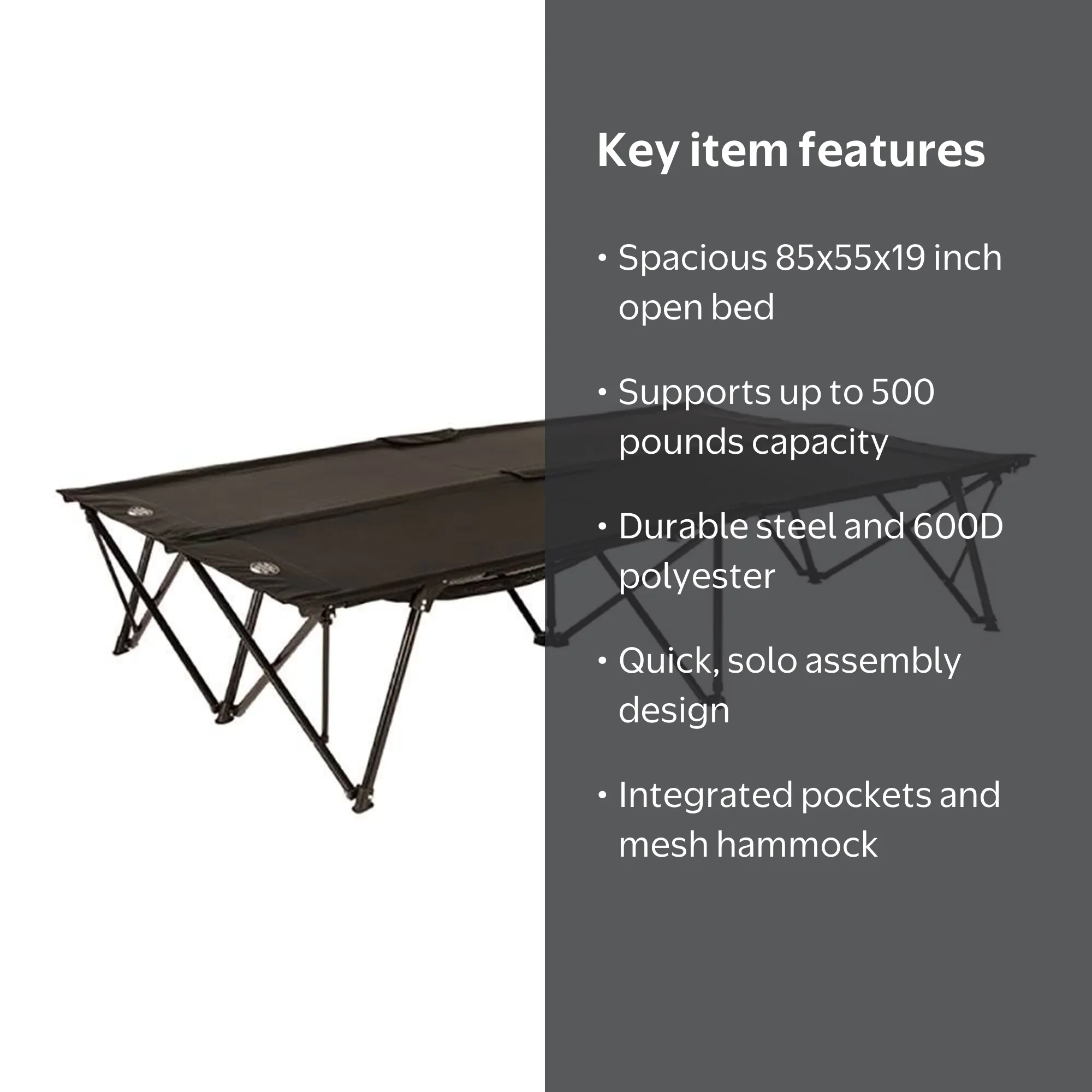 Kamp-Rite Double Kwik Cot: 2 Person Convenience Sleeping Bed w  display picture 1