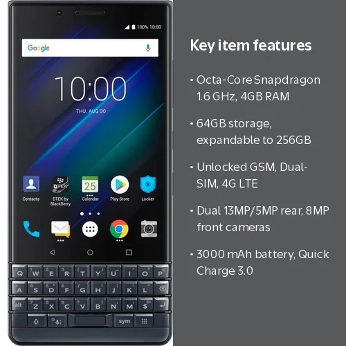Alcatel Blackberry Key2 LE, Slate (Unlocked) - Walmart.com