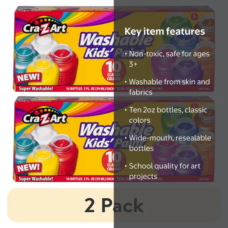2 pack) Cra-Z-Art Poster Paint Pots - 10 Count, 2oz - Walmart.com
