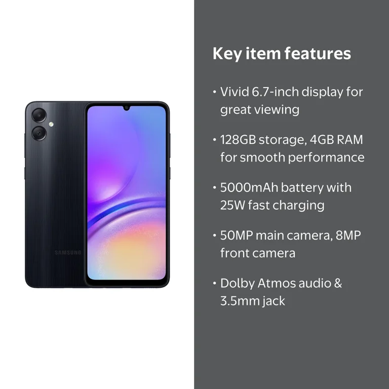 New SAMSUNG Galaxy A05 (128GB, 4GB) 6.7