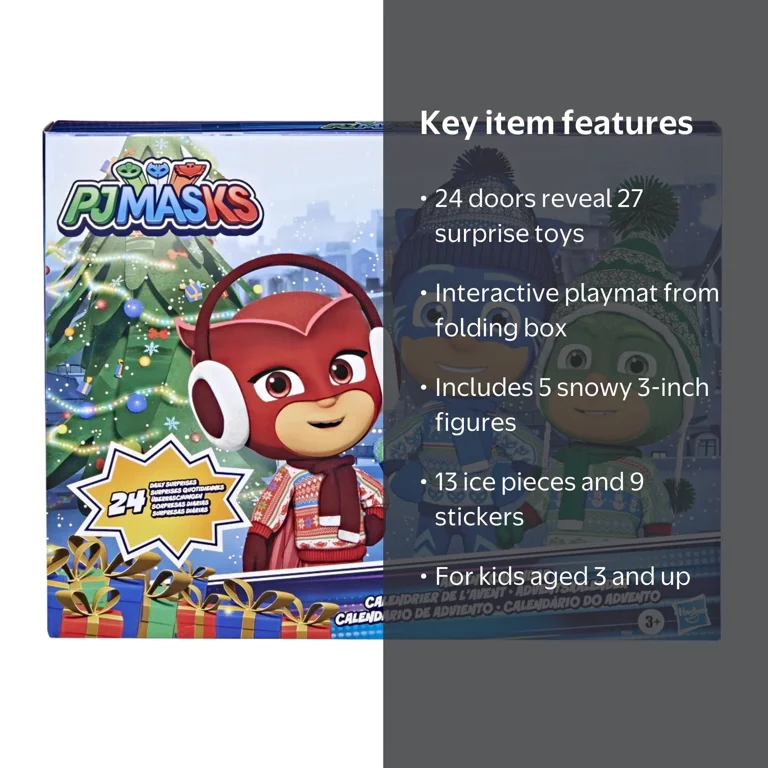 PJ Masks Kids Advent Calendar with 24 Surprise Toys - Walmart.com