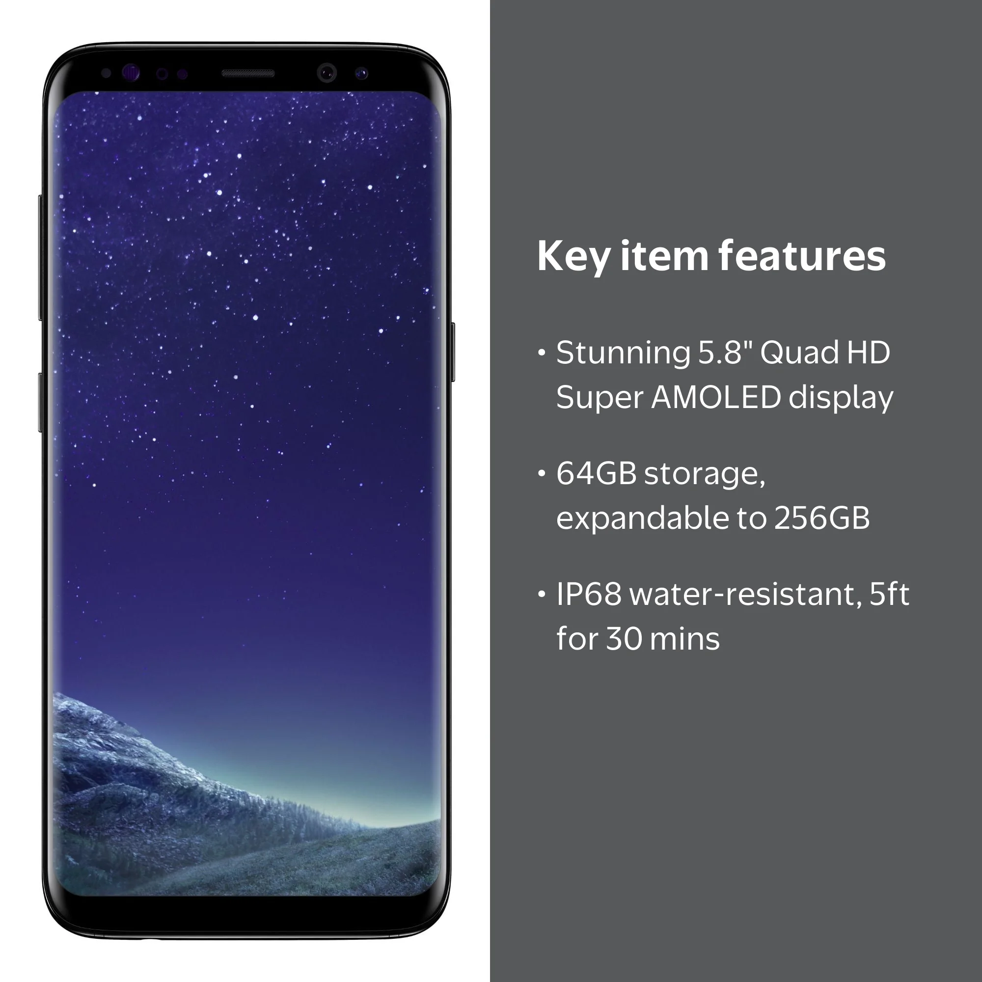 Samsung Galaxy S8 Smartphone, 5.8