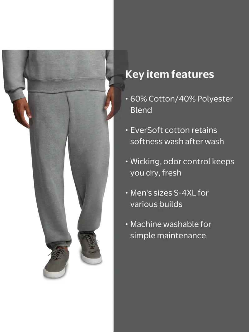 Fruit of the Loom EverSoft Fleece Elastic Men's Sweatpants with