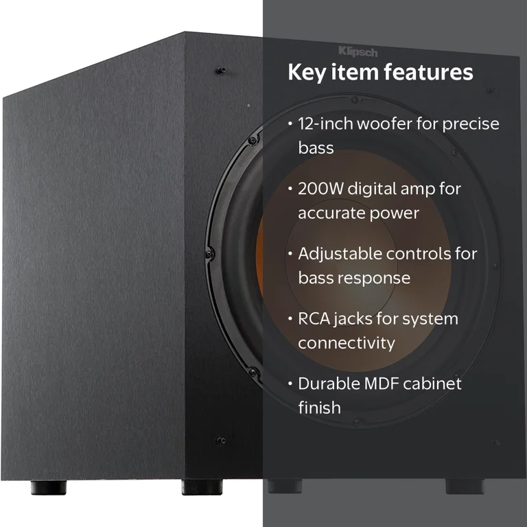 Klipsch R-12SW Powerful Audio Stereo 12