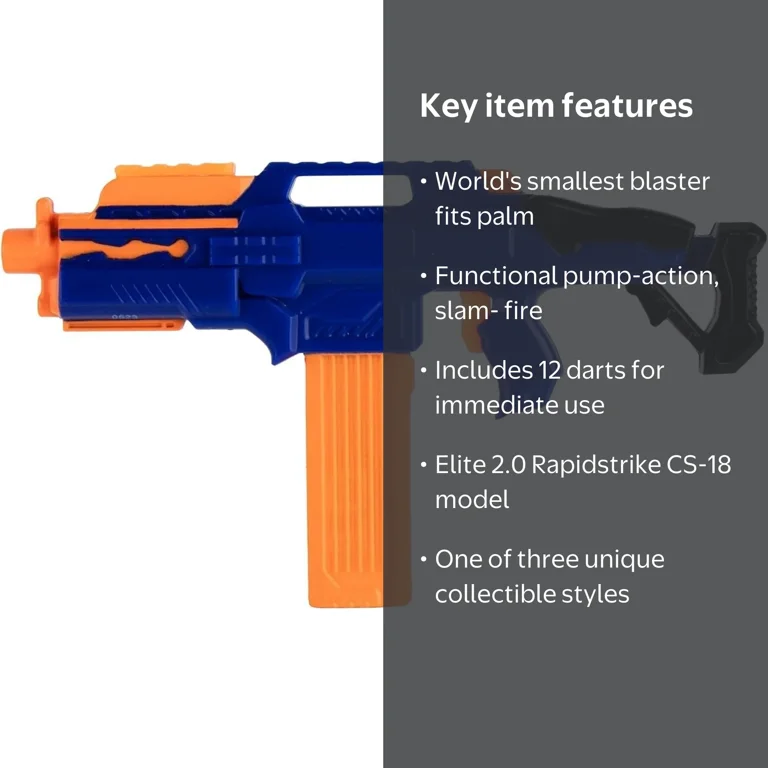 World's Smallest Nerf Blaster | Rapidstrike CS-18 with Pump-Action