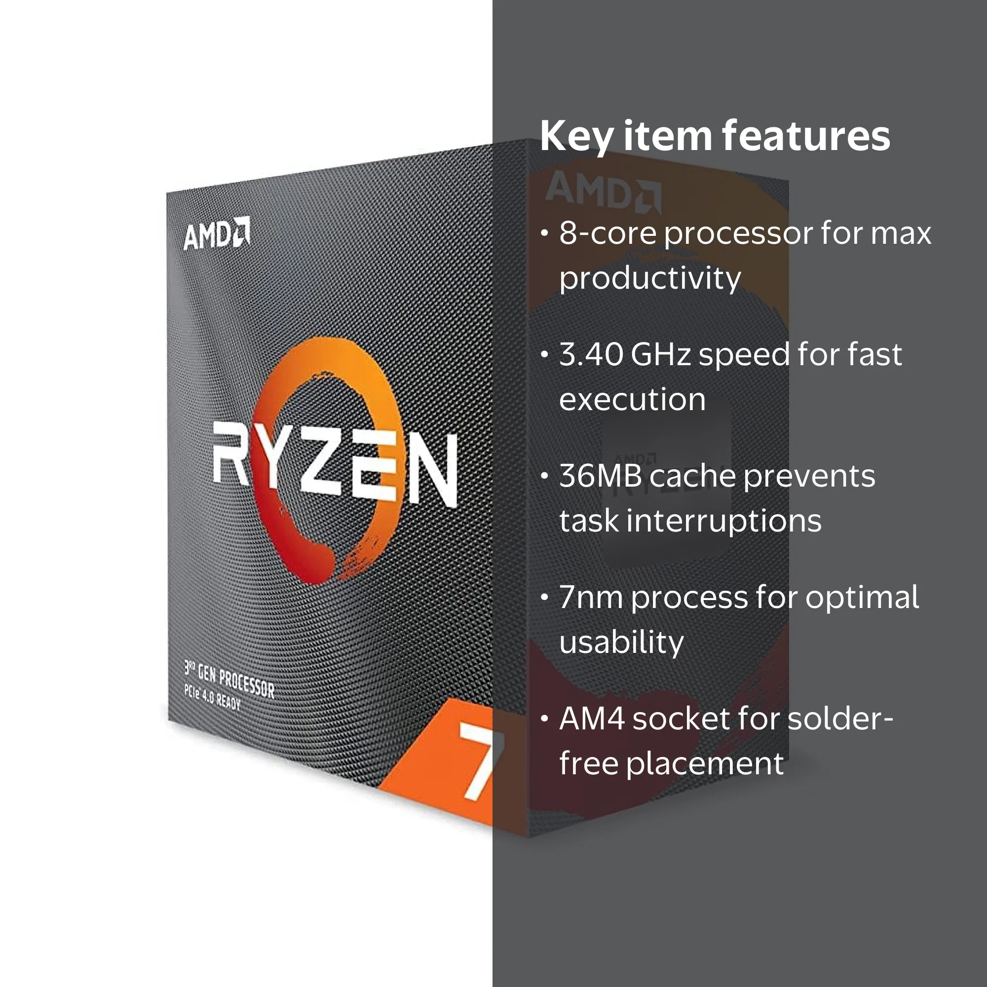 AMD Ryzen 7 5700X - Ryzen 7 5000 Series Vermeer (Zen 3) 8-Core 3.4