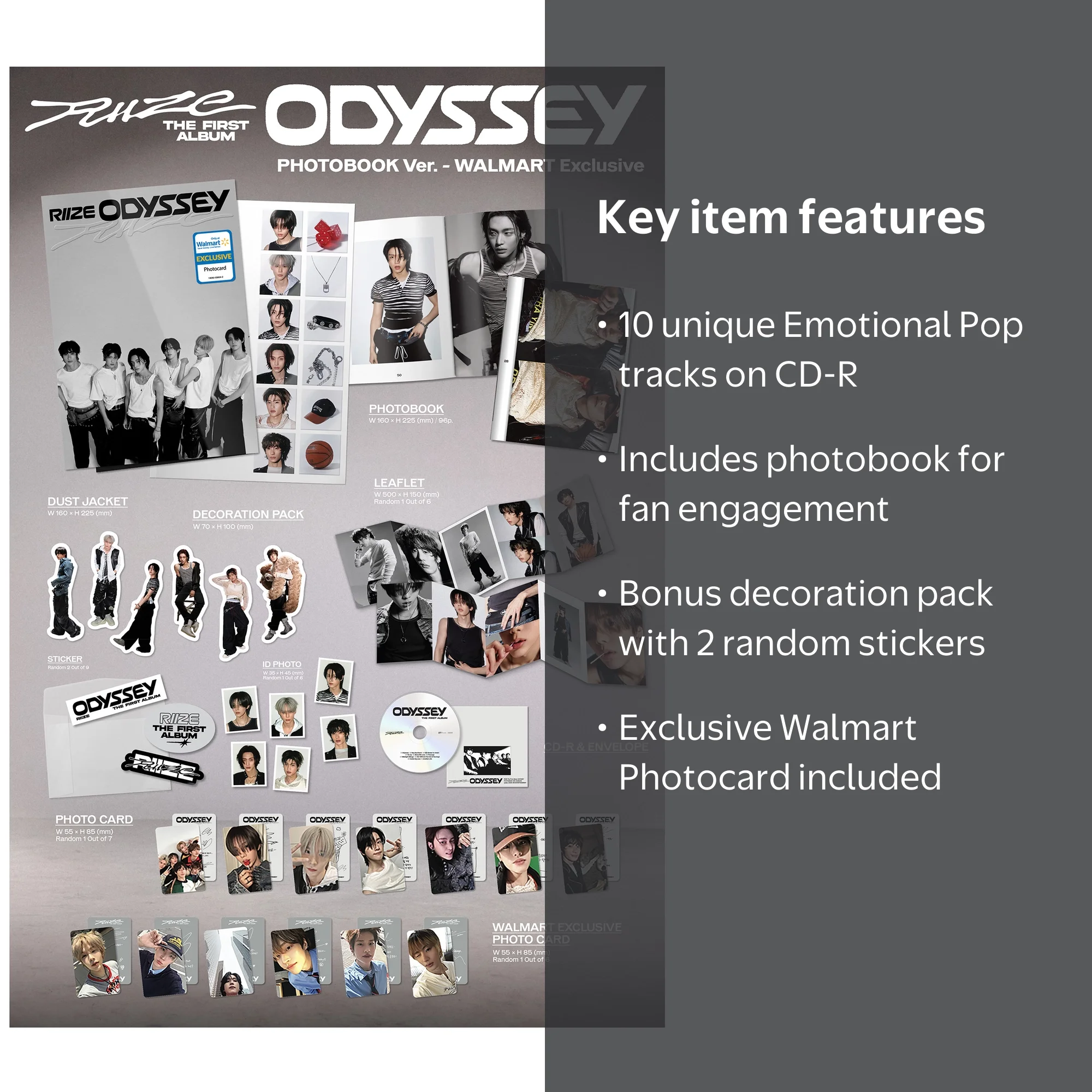 RIIZE - The 1st Album 'ODYSSEY' (PHOTO BOOK Ver.) (Walmart