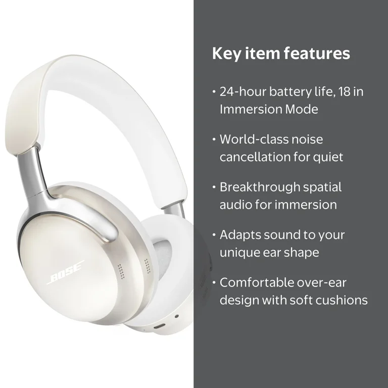 Bose QuietComfort Ultra Headphones, Bluetooth Over Ear Noise