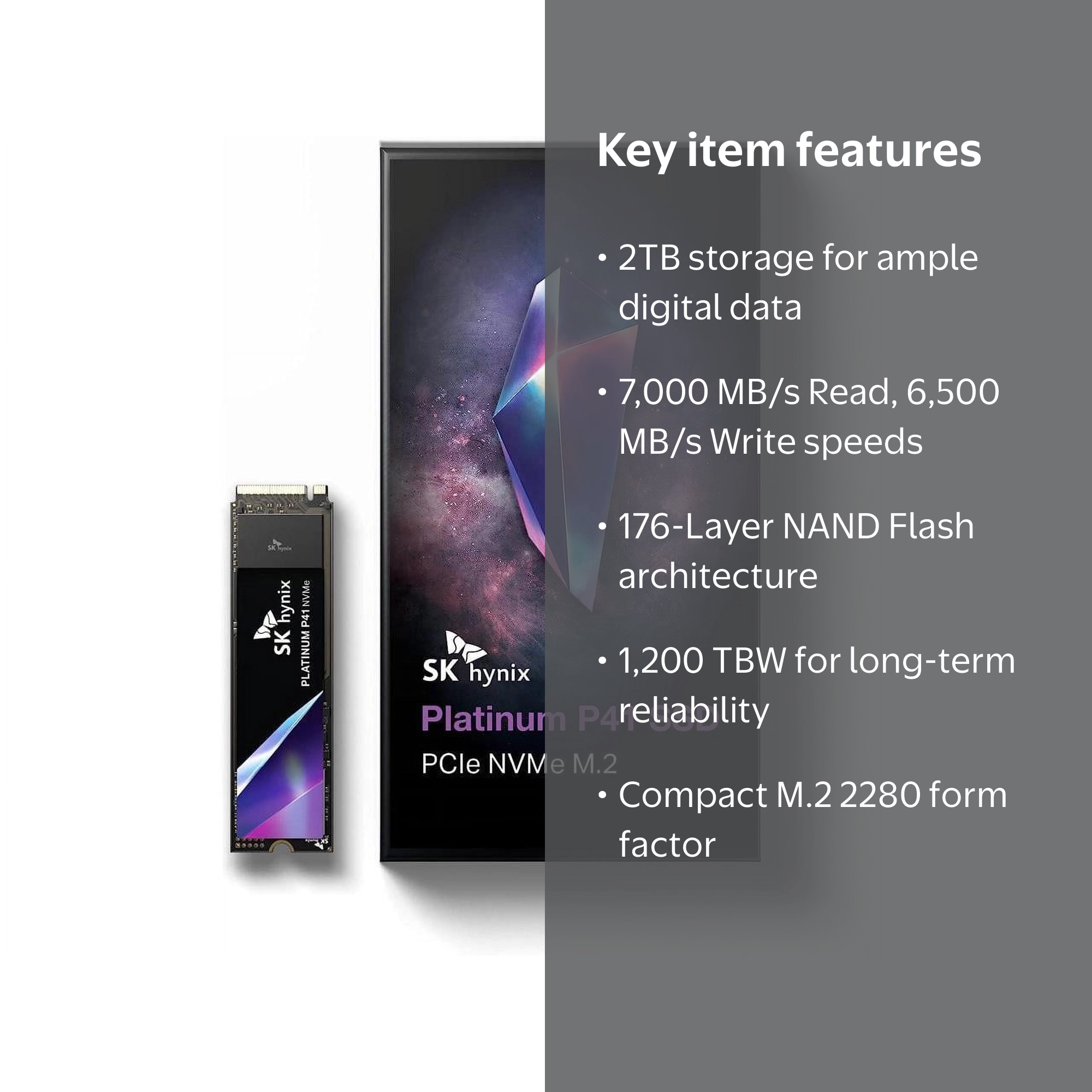 【新品・未開封】SK hynix P41 NVMe M.2 2TB 2TB SK hynix P41 Platinum PCIe NVMe Gen4 M.2 2280 Internal Gaming