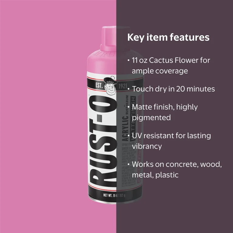 Cactus Flower, Rust-Oleum Rust-O Acrylic Matte Spray Paint-392215