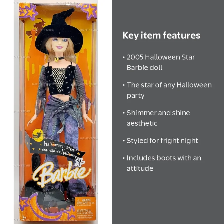 2005 Halloween Star Barbie Doll Mattel G5320 - Walmart.com