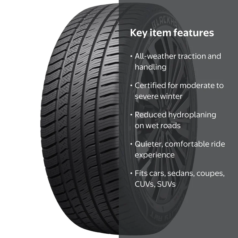 Blackhawk, Passenger Tire, 205/55R16 91V, All Season Winter