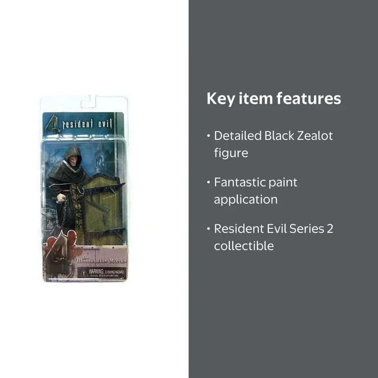 NECA Resident Evil Series 2 Black Zealot with Shield Action Figure