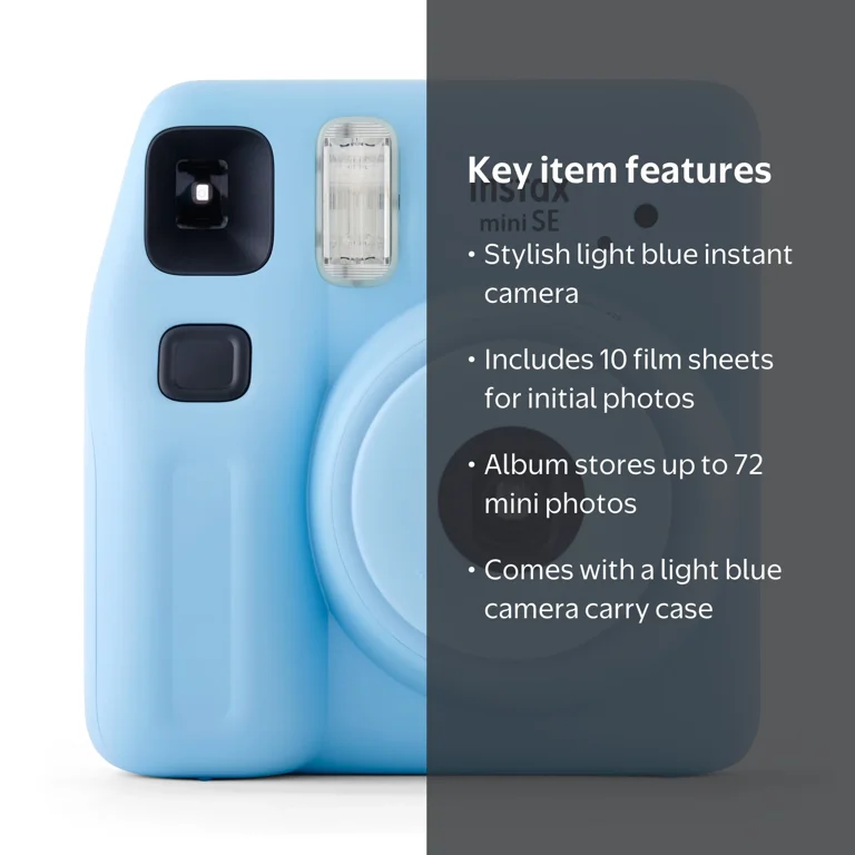 instax mini 8 backpack bundle blue Fujifilm 12 Instant Film Camera Pastel Blue, Fujifilm Instax Mini Twin Pack Instant Film 20 Prints, Prtotective Case, Gift : Electronics Fujifilms product line includes both digital Fujifilm Instax Mini 8 Camera