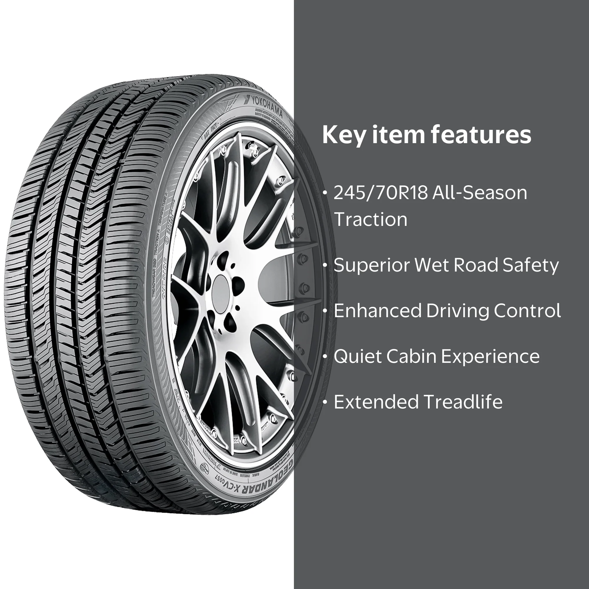 Yokohama Geolandar X-CV G057 to 245/70R18 110H Performance a/s All