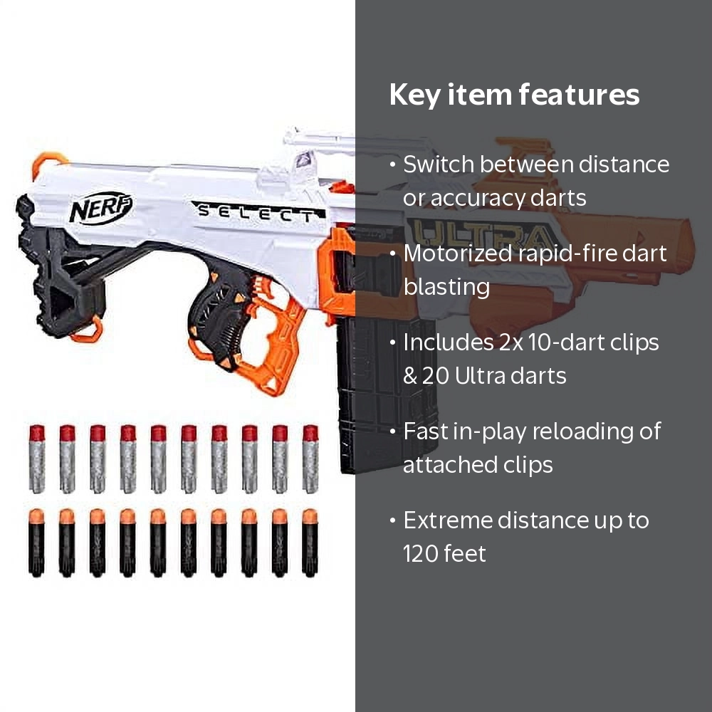 NERF Ultra Select Electric Double Blaster, Fully Motorized, Fire