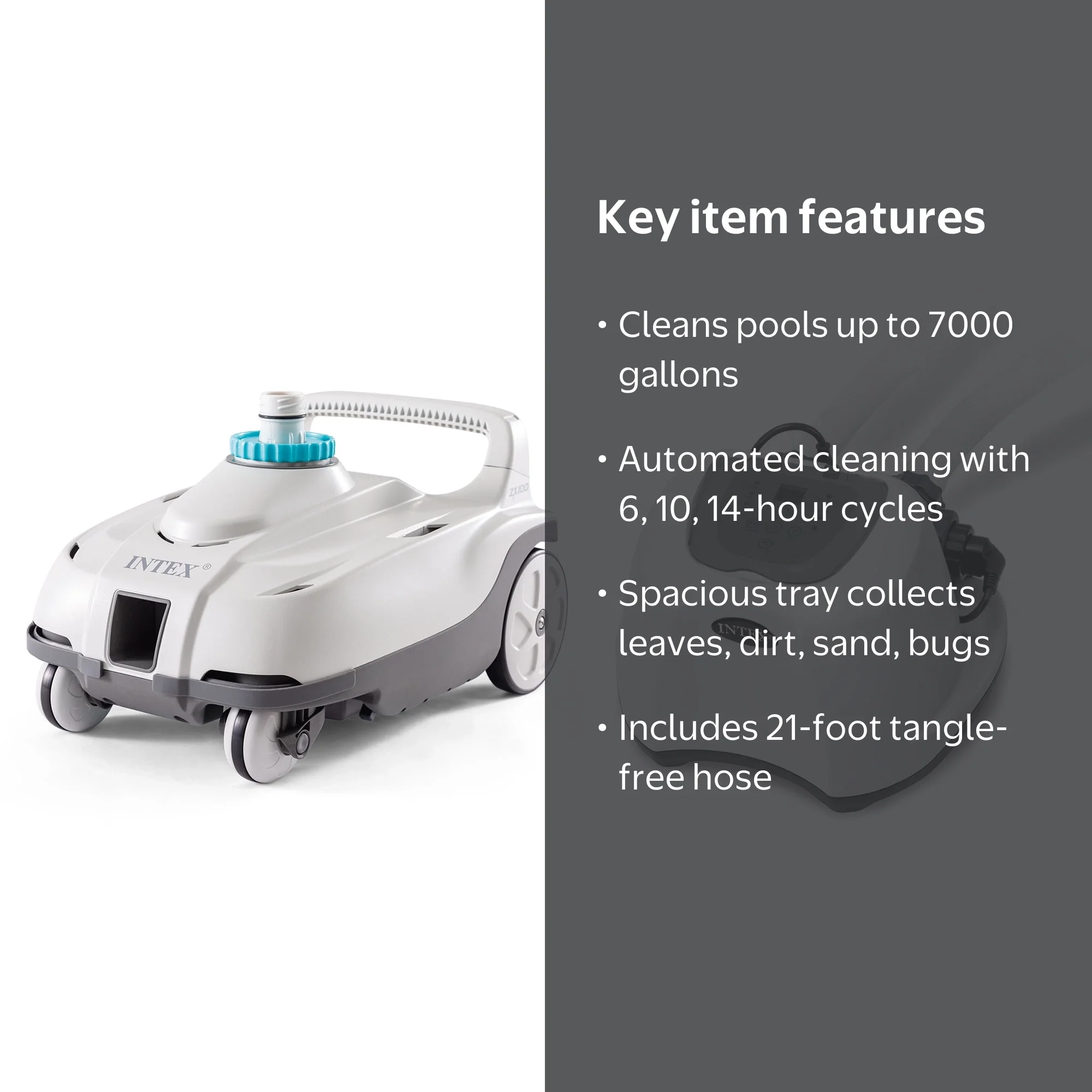 Intex ZX100 Auto Pool Cleaner with Krystal Clear Saltwater System