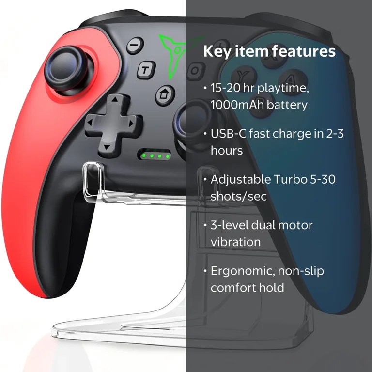 BEBONCOOL Wireless Pro Controller for Nintendo Switch/Lite/OLED