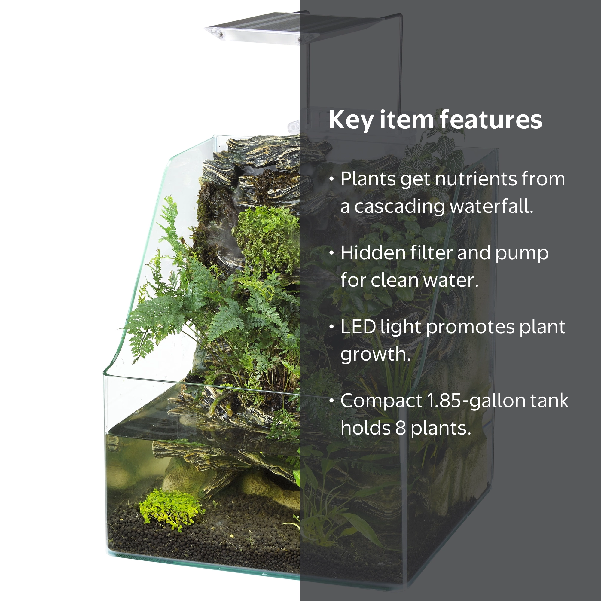 Free Shipping! Penn-Plax Aquaterrium Tank - Hydroponic Glass