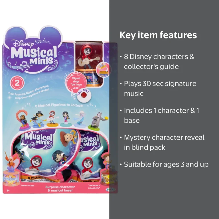 Disney Musical Minis Series 2 Surprise Musical Collectible 8 to