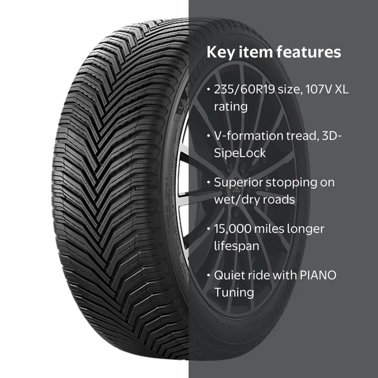 Michelin CrossClimate 2 235/60R19 107V XL Tire - Walmart.com