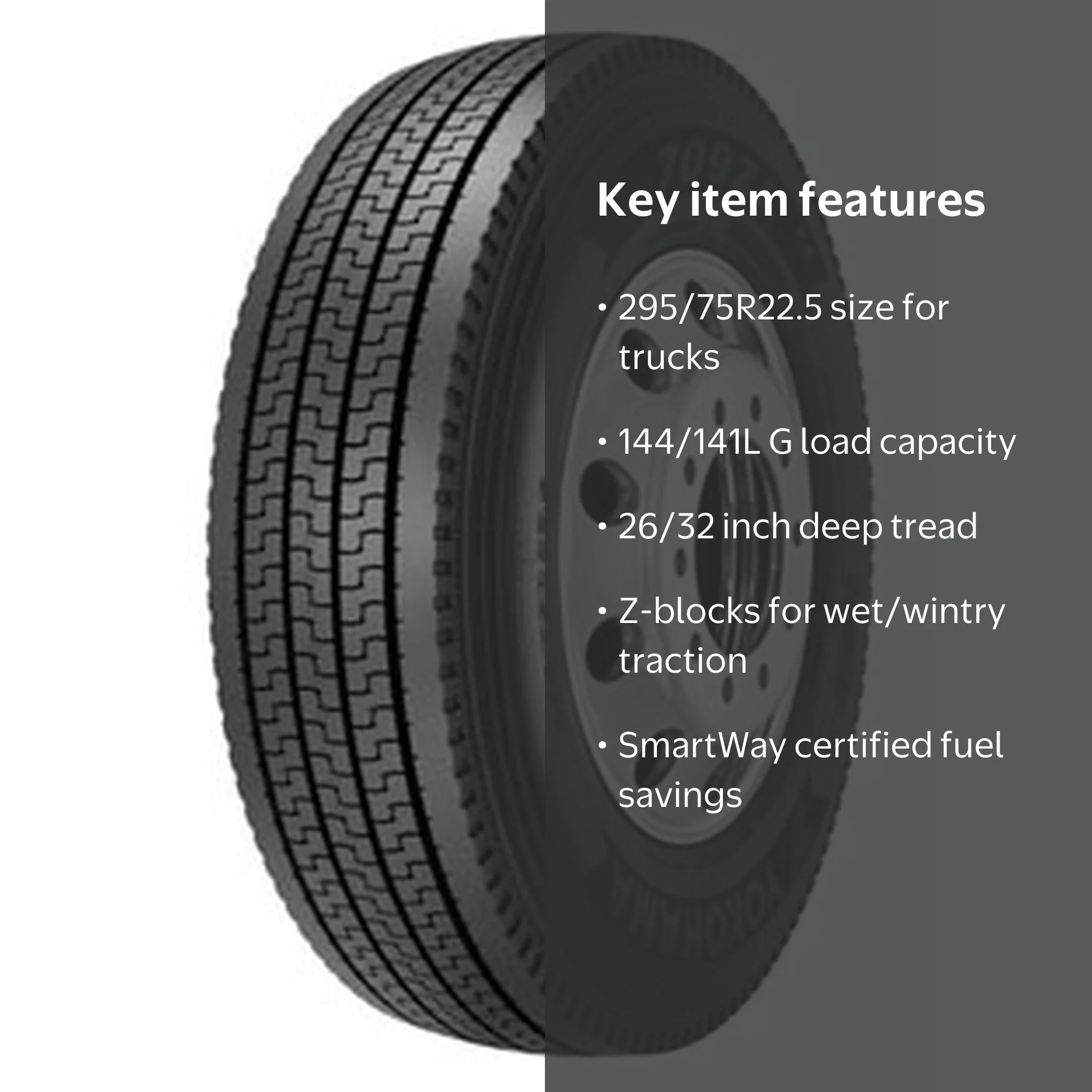 Yokohama 709ZL 295/75R22.5 144/141L G Commercial Tire - Walmart.com