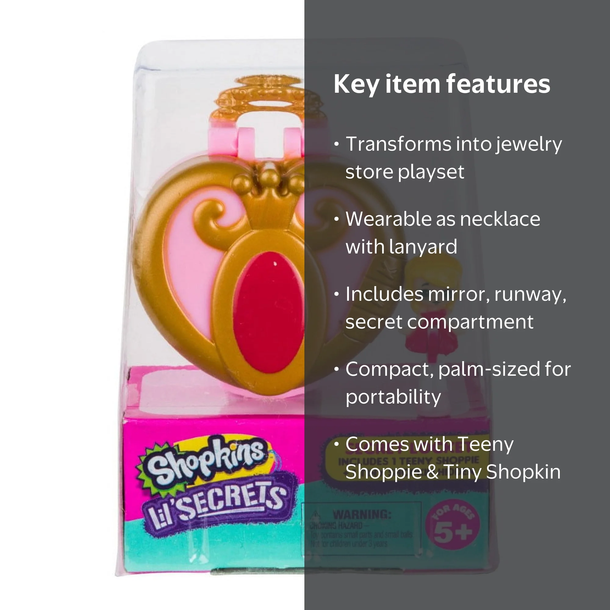 Shopkins Secret Locket Jewelry Store Micro Playset, Lil' Secrets
