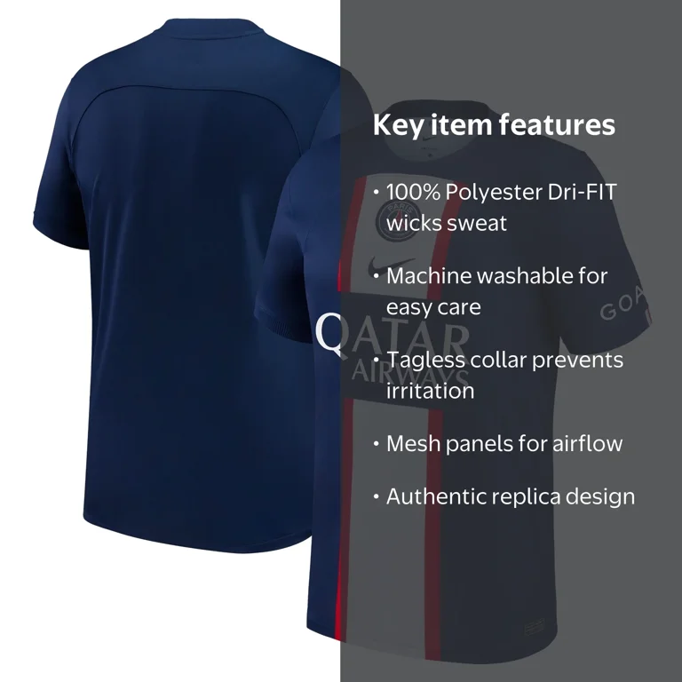 Nike Men's Official PSG 2022/23 Home Replica Jersey with Dri-FIT