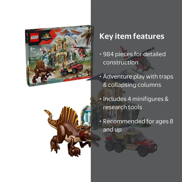 LEGO, Dinosaur Toy Set, 76976, Air Mission with 2 Massive