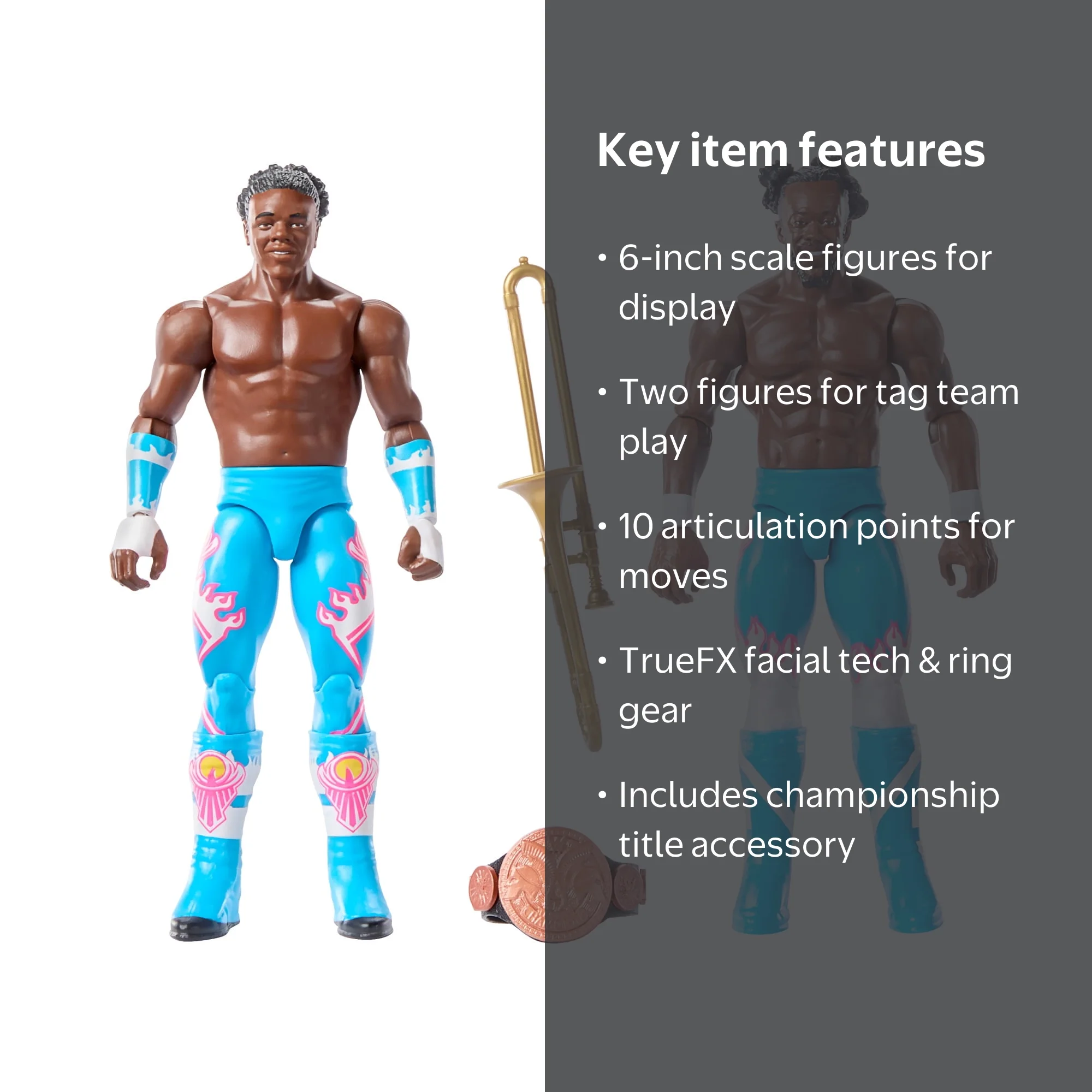 WWE Main Event Showdown Xavier Woods and Kofi Kingston 6-inch