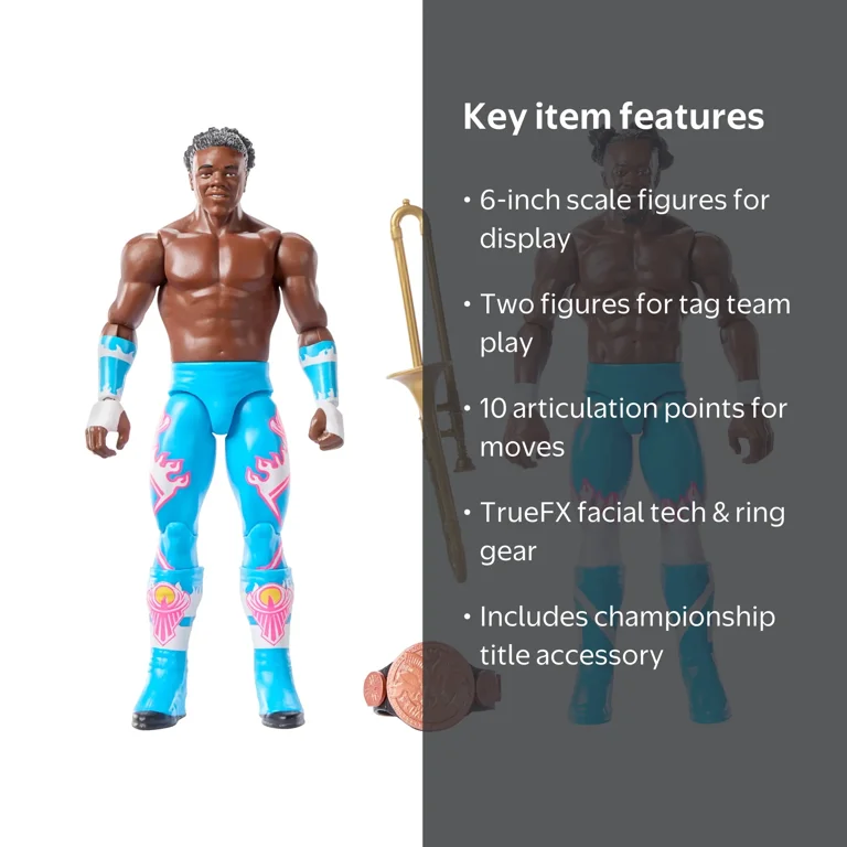 WWE Main Event Showdown Xavier Woods and Kofi Kingston 6-inch