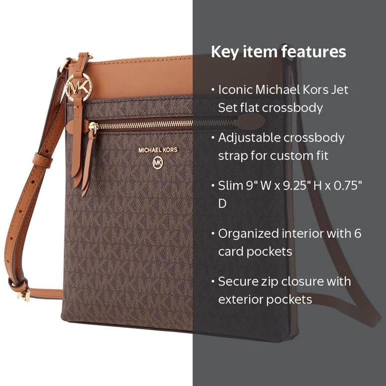 Michael Kors, Crossbody Bag, 32S1GT9C1B-252, Brown - Walmart.com