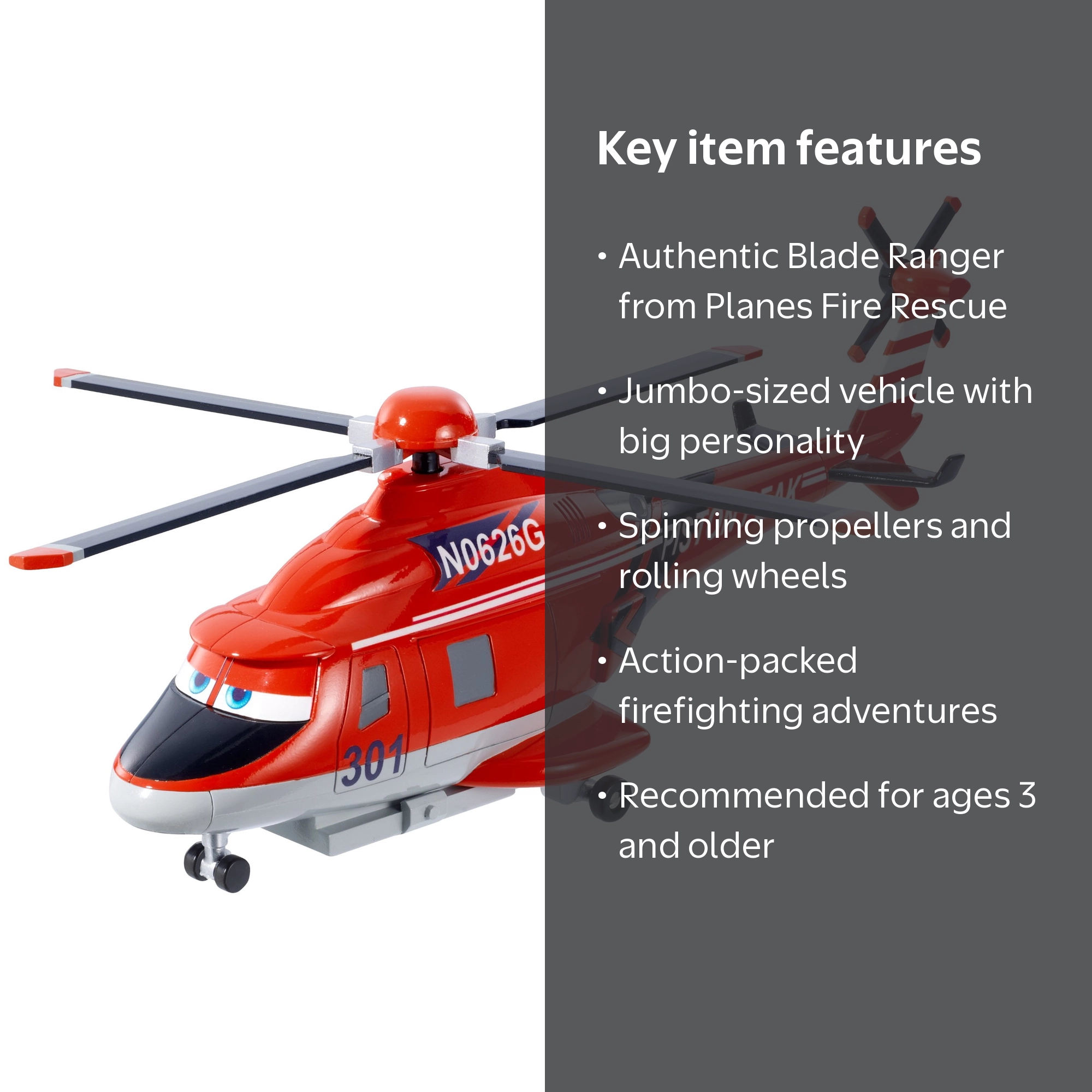 Disney Planes Fire Rescue Dusty Airplane Firefighter Jumbo Blade