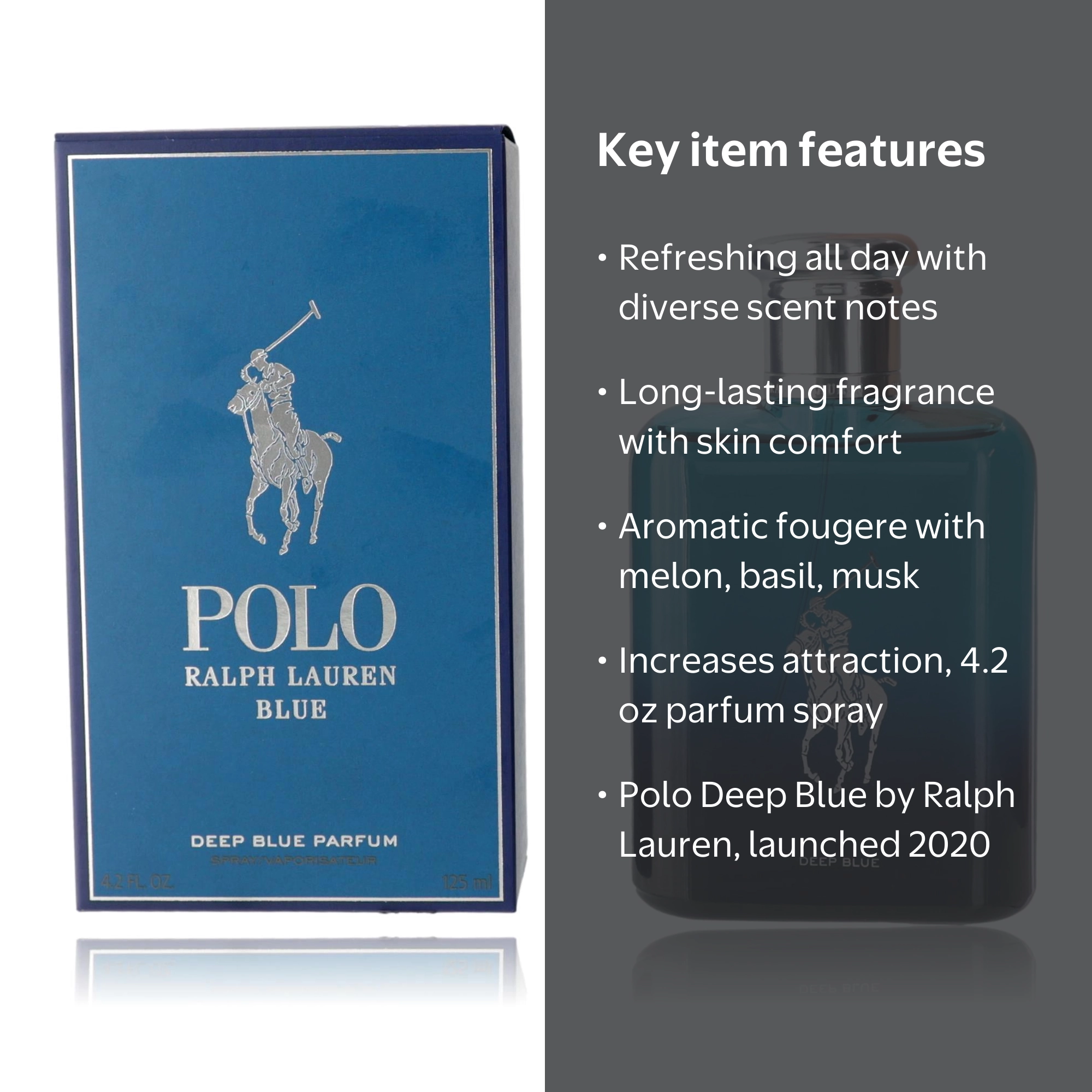 Ralph Lauren Polo Deep Blue Parfum Spray - Original Aquatic