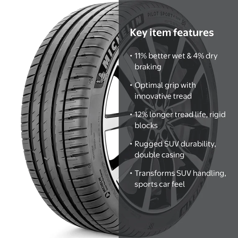Michelin Pilot Sport 4 SUV 255/55R19 111Y XL Fits: 2017-20 Acura