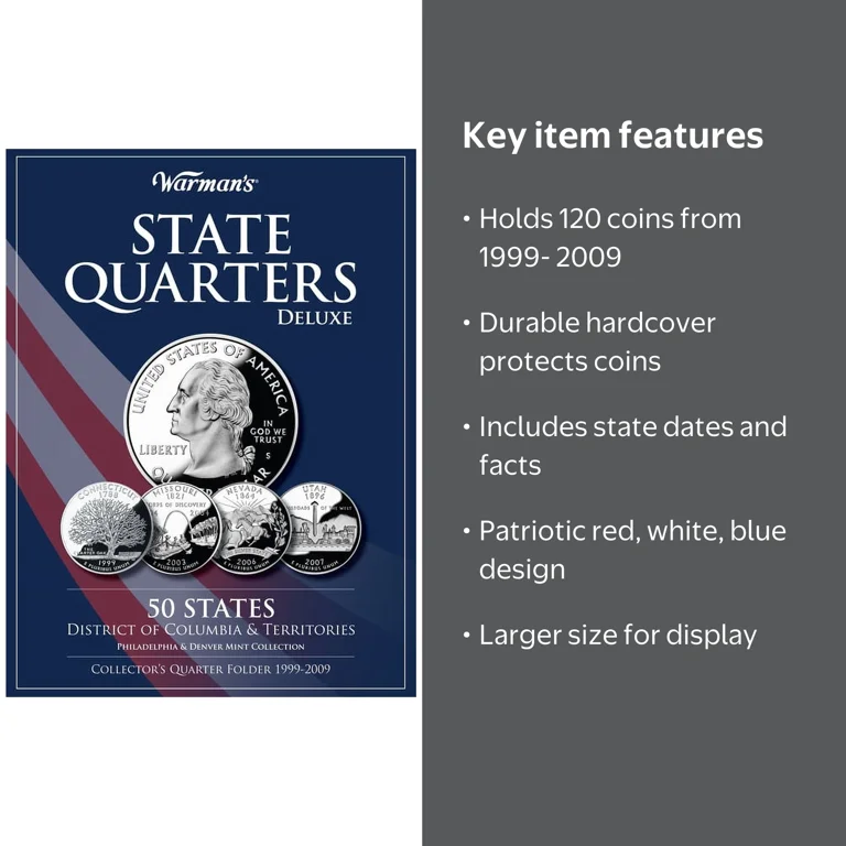Warman's Collector Coin Folders, State Quarters Deluxe 50 States