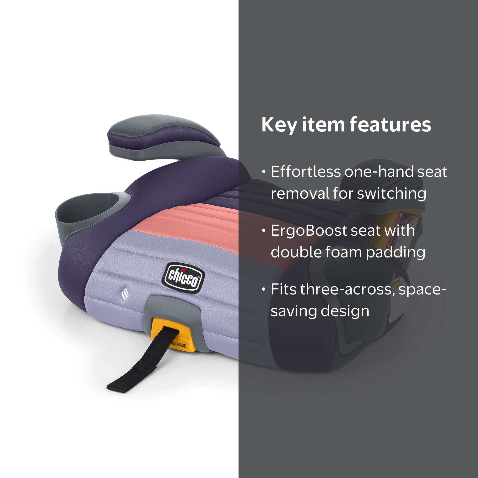 Chicco GoFit ClearTex Plus Backless Belt-Positioning Booster Car