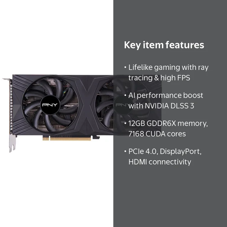 PNY GeForce RTX™ 4070 Super 12GB VERTO™ Overclocked Dual Fan