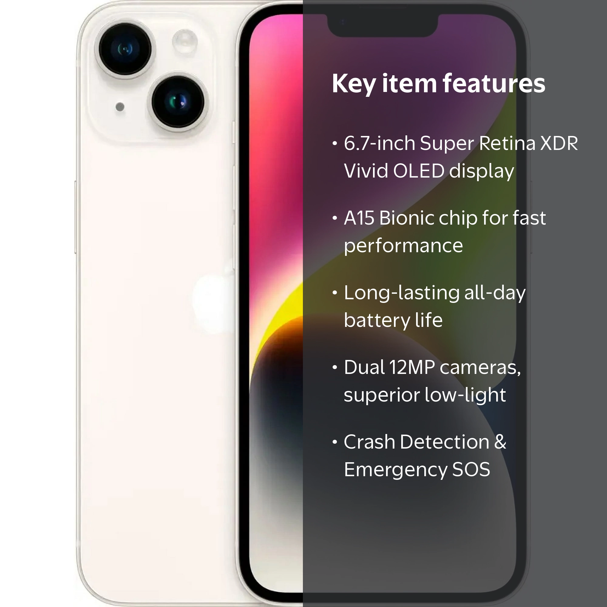 iPhone 14 Plus スターライト 256GB Pre-Owned Apple iPhone 14 Plus, 256GB, Starlight - Unlocked (Good