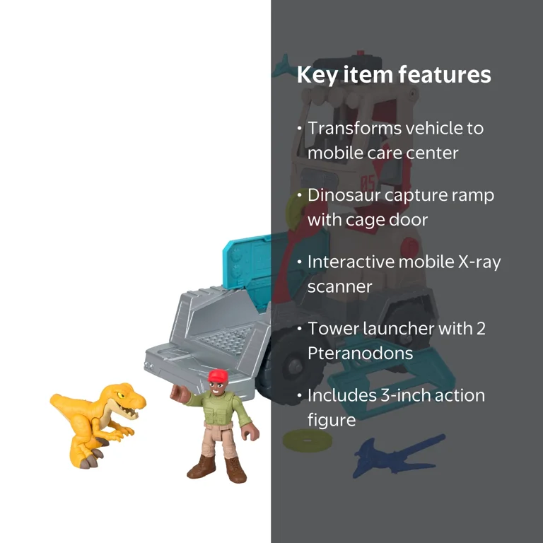 Imaginext Jurassic World Trek 'N Transform Toy Vehicle Play Set