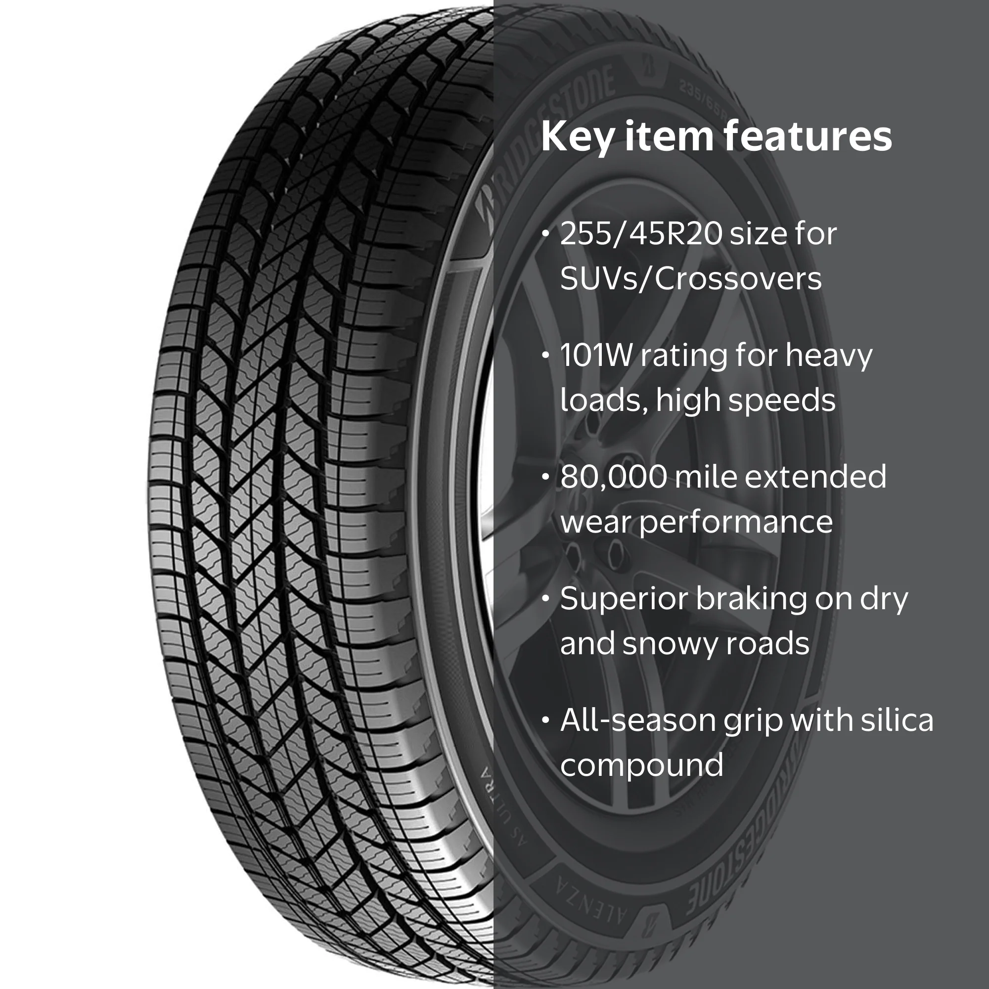 Bridgestone Alenza A/S Ultra All Season 255/45R20 101W SUV