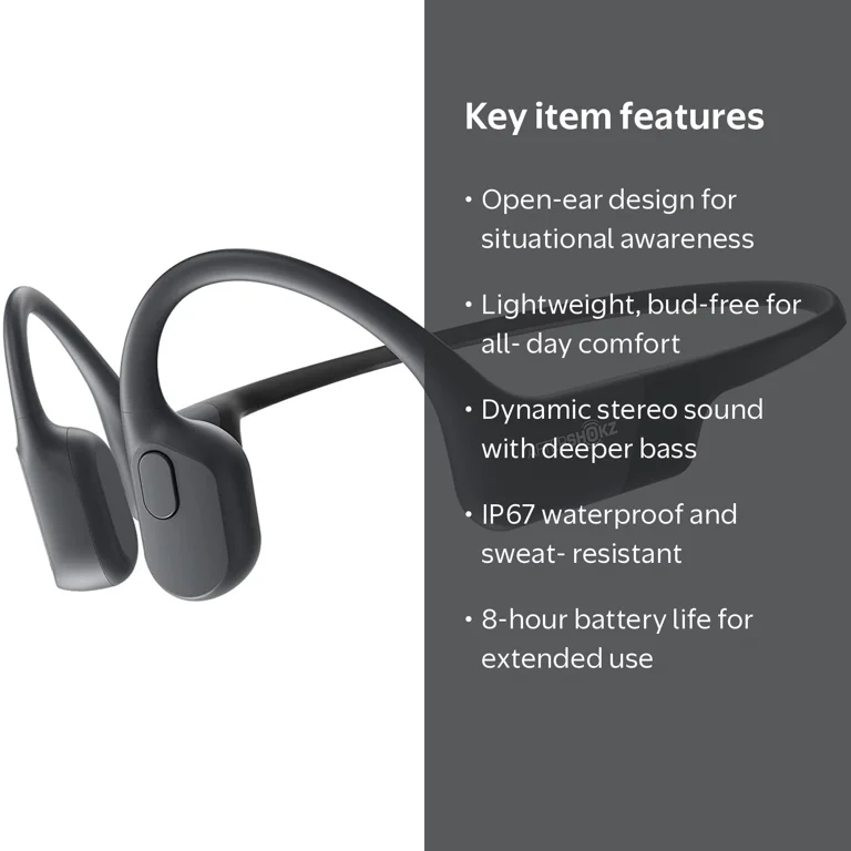 AfterShokz Aeropex Bluetooth Sports In-Ear Headphones, AS800CB