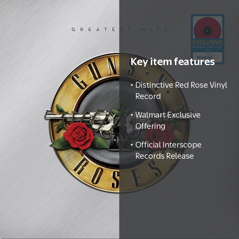 Guns N' Roses, Greatest Hits Vinyl, Red Rose Vinyl, Walmart