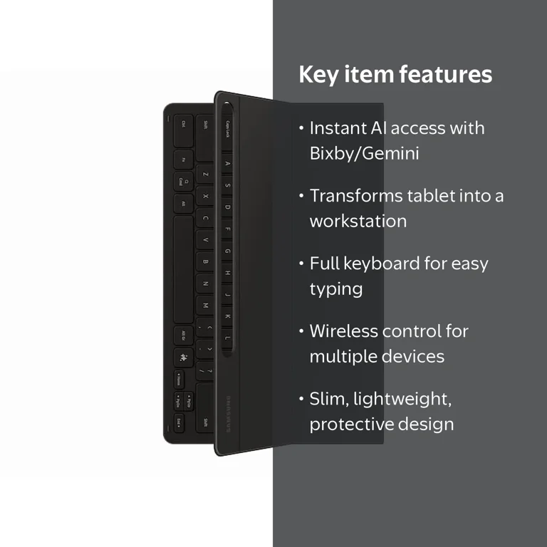 Samsung Book Cover Keyboard Slim with AI Key for Galaxy Tab S10+