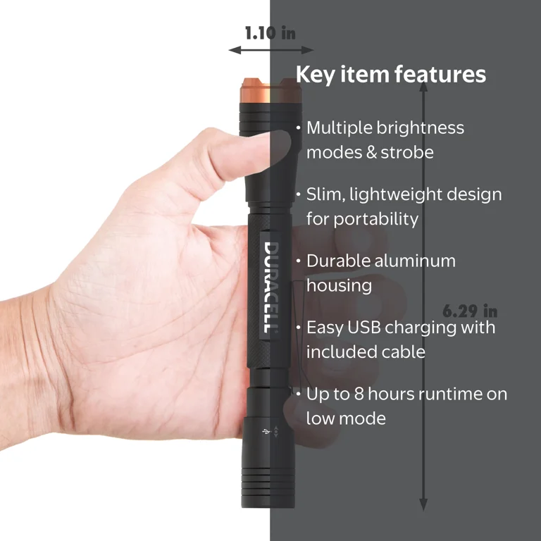 brightest pen flashlight rechargeable Energizer X-400 Light Rechargeable, Bright Penlight IPX4 Water-Resistant, Lightweight and Durable, Flashlight, USB Charging Cable Included : Tools & Home Improvement vehicle checks EverBrite Pen Light, Rechargeable Pen