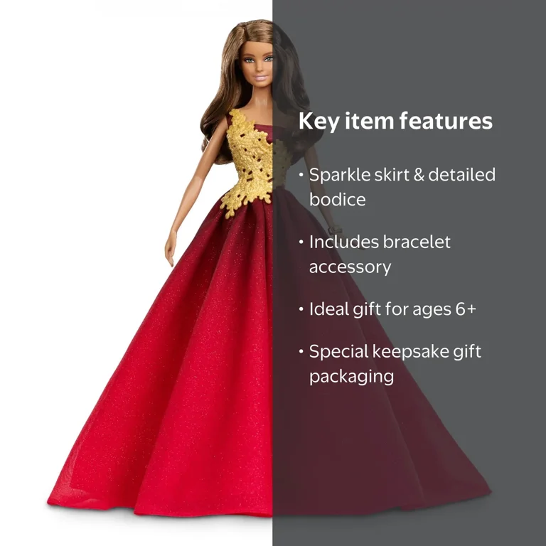 Barbie 2016 Holiday Teresa Doll, Red Ombre Sparkle Skirt