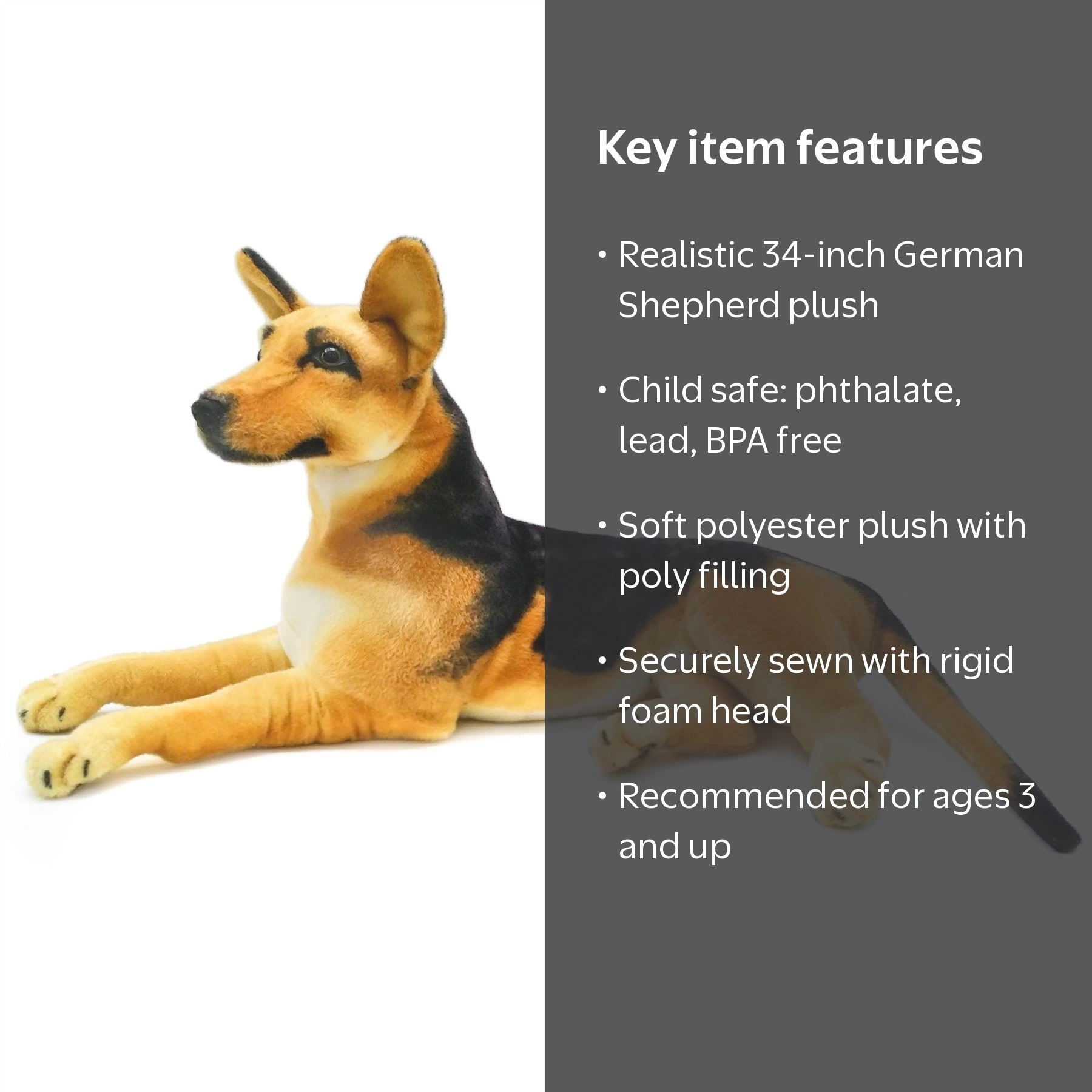 Tiger Tale Toys Giant Life-Size Hilde the German Shepherd | 34